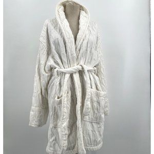 SPA Delicates 100% Turkish Cotton Terrycloth White Robe with Belt Size S